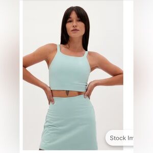 Girlfriend Collective Mia High Neck Bra in Glass